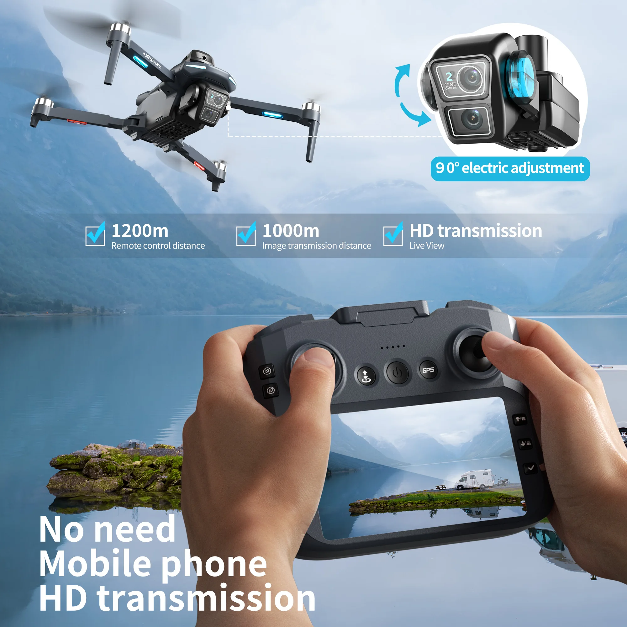 XT606 MAX GPS Drone 4k Profess - Drone Surveying review and price